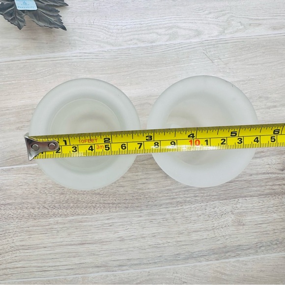 PartyLite Antique Grape Leaf Sconce Pair Frosted Glass Votives Autumn Vibes - Picture 12 of 16